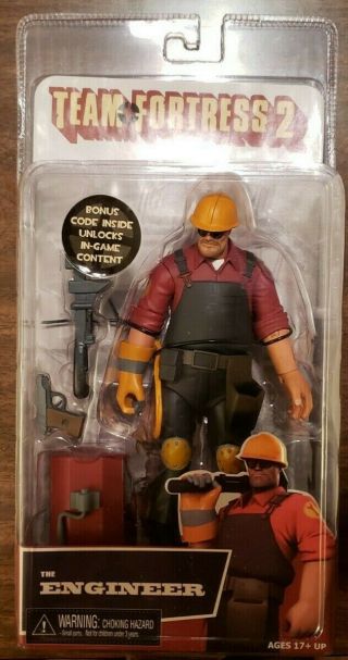 Neca Team Fortress 2 Red The Engineer Action Figure,  7 " Figure