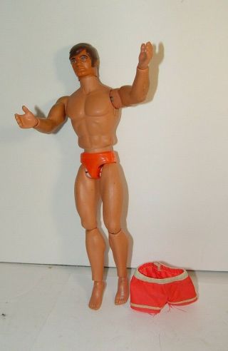 Estate Vintage Mattel Big Jim Karate Chop Toy Action Figure W/ Shorts