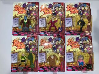 The Addams Family Action Figures By Playmates 1992 Full Set Of 6 Unpunched Moc.