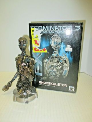 7 " Chrome Endoskeleton Bust (mwb) Terminator 3 Rise Of The Machines Gentle Giant
