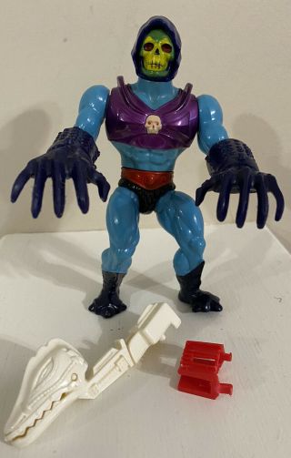 Motu He - Man Vintage Terror Claws Skeletor,  With Red Clip & Rare All White Mouth