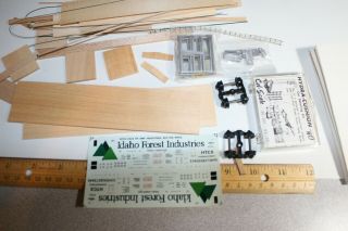 Wood & Metal Car Kit Ho Scale Quality Craft Models Idaho Forest All Door Box Car