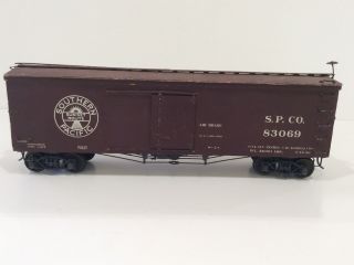 Vintage Kit - Built O - Scale Southern Pacific Sp Woodsided Boxcar.  2 - Rail
