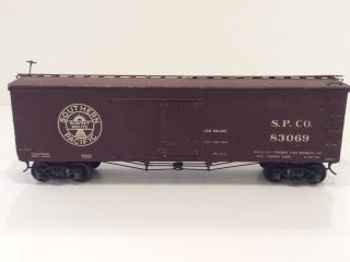 Vintage Kit - built O - scale Southern Pacific SP Woodsided Boxcar.  2 - Rail 3