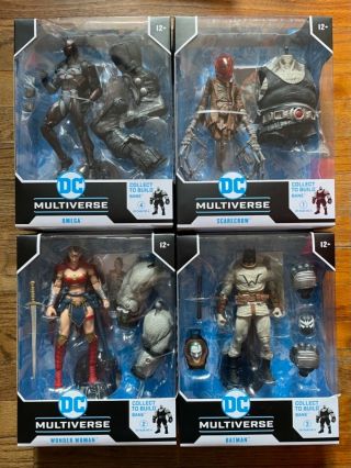 Dc Multiverse Bane Build A Figure Complete Set: Scarecrow,  Omega,  Wonder Woman,