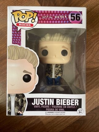 Justin Bieber Funko Pop Rocks Justin Beiber Vinyl Figure 56 Vaulted