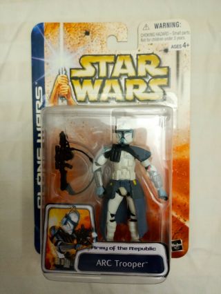 Star Wars Clone Wars Arc Trooper Gray 3.  75 2003