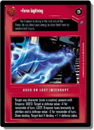 1x Force Lightning - Rare Foil Near Reflections Ii - Bb (star Wars -