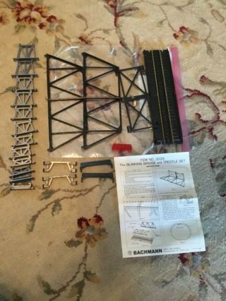 Bachman Blinking Bridge And Trestle Set Complete Set (ho Scale)