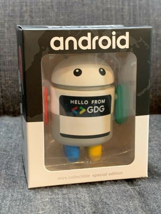 Android Mini Collectible Figure - Rare Google Edition Ge - " Hello From Cdg "