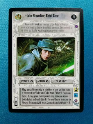 Star Wars Ccg - Reflections Ii - Luke Skywalker,  Rebel Scout