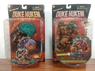 " Octabrain & Battlelord " 3d Realms Duke Nukem Action Figures Nib