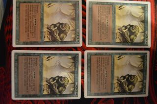 4 X Revised Force Of Nature Mtg Magic The Gathering