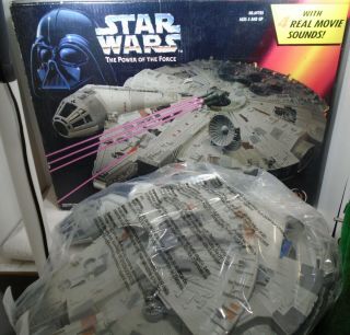 Kenner 1995 Star Wars Potf Electronic Millennium Falcon (the Big One) Open Box