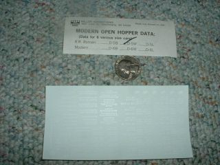 Walthers Decals Ho N O Modern Hopper Open Data D - 5w C91
