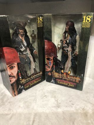 Disney Neca Pirates Of The Caribbean Capt Jack Sparrow 18” Inch Figure,  Jack