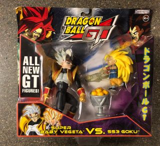 2004 Jakks Dragon Ball Gt Baby Vegeta Vs Ss3 Goku Set Rare Blonde Variant