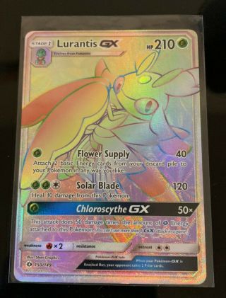 Pokemon Card Lurantis Gx 150/149 Holo Secret Rainbow Rare Sun & Moon Nm Psa 10