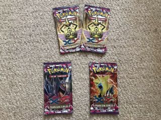 4 Empty Xy Phantom Forces Pokemon Booster Packs