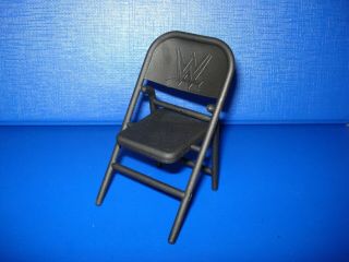 1x Black Steel Chair - Accessories For Wwe Wrestling Figures Mattel
