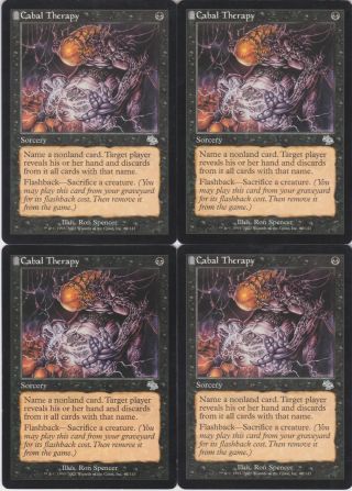 Mtg 4x Cabal Therapy X4 Judgment Magic - Mp