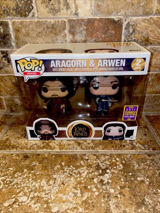 Funko Pop Sdcc 2017 Lord Of The Rings - Aragorn & Arwen Figure -