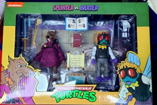 Splinter And Baxter Tmnt 2 Pack Neca Target Exclusive In - Hand