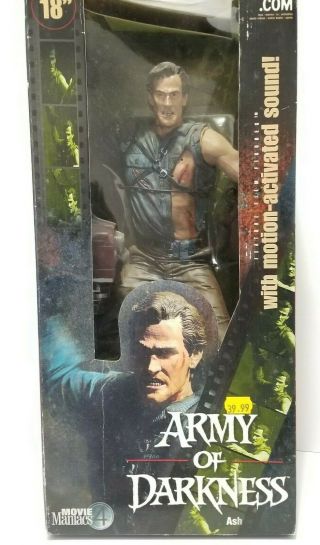Mcfarlane Toys Movie Maniacs Army Of Darkness Ash Evil Dead 18 " Sensor Activated