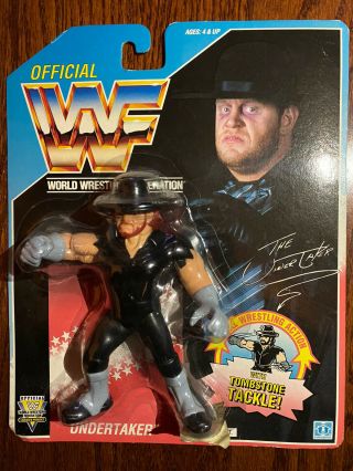 Hasbro Wwf Wwe Moc Official Wrestling Figure 1992 The Undertaker Us Blue Mattel