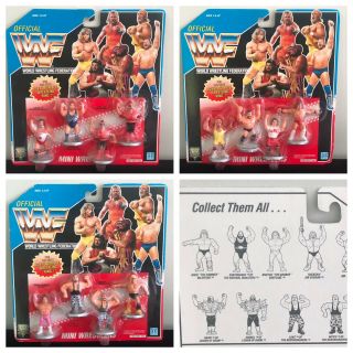 All 12 Wwf Hasbro Mini Royal Rumble Action Figures,  Moc,  Very Rare Find