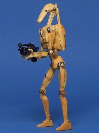 Star Wars Loose Aotc Very Rare White Battle Droid In Arena Battle.  C - 10,