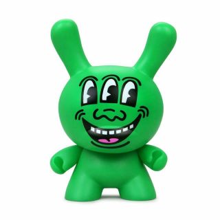 Keith Haring Masterpiece Three Eyed Face 8 " Dunny Art Figure By Kidrobot