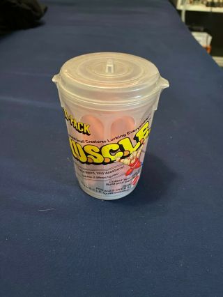 Vintage M.  U.  S.  C.  L.  E.  Muscle Men 10 Pack Trash Can In Can 1985