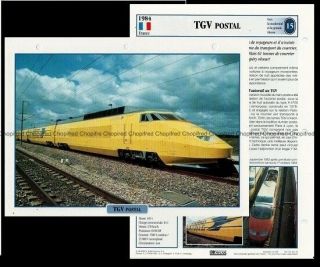 Fiche Tgv Postal Chemin De Fer Train 1984 Réseau France Modélisme Ferroviaire