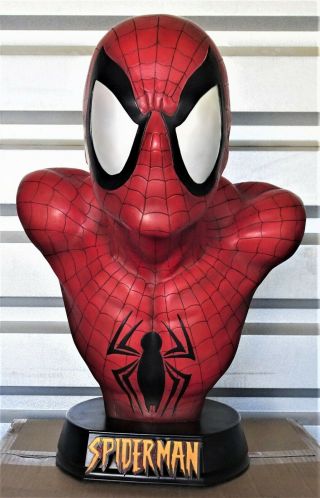 Marvel Sideshow Spiderman Life - Size Bust Statue Figure Avengers