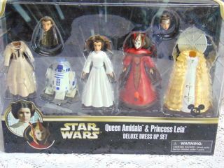 Star Wars Queen Amidala & Princess Leia Figures Deluxe Dress Up Set