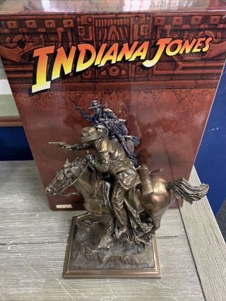 Indiana Jones On Horse Limited Edition Bronze Plated Statue Gentle Giant 1/500
