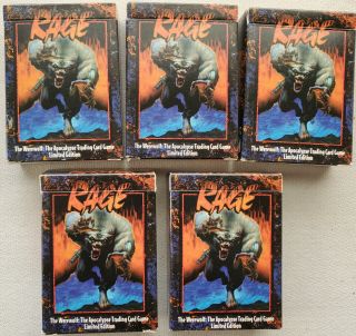 Rage Werewolf: Apocalypse Trading Card Games 5 Packs 300 Cards Complete