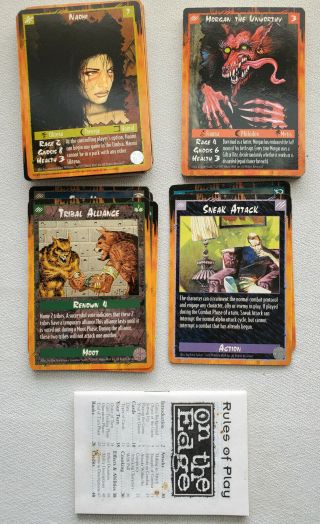 RAGE Werewolf: Apocalypse Trading Card Games 5 packs 300 cards Complete 2