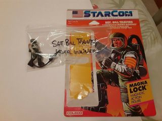 Vintage 1986 Coleco Starcom Sgt Bill Travers Star Com Visor Backpack Gun Card