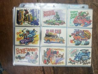 Old 1980 Topps Chewing Gum Collectible Weird Wheels Set 55 Stickers