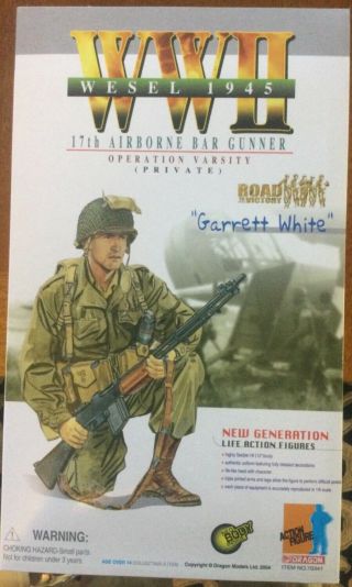 Dragon Wwii 1/6 17th Airborne Bar " Garrett White " Operation Varsity Wesel 1945