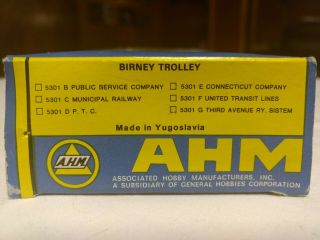 Toys Hobbies Model Railroad Ho Scale Vintage Ahm Birney Trolley