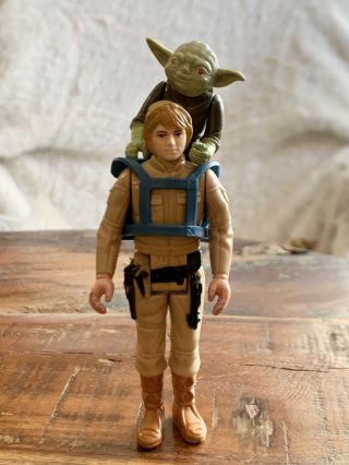 Star Wars Vintage 1980 Luke Skywalker Bespin Yoda Jedi Master & Harness