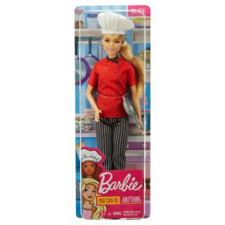 Barbie Careers Chef Doll,  Petite With Blonde Hair & Frying Pan