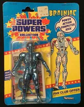 Dc Powers Brainiac Action Figure Kenner 1984 12 Back Card