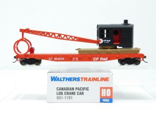 Ho Scale Walthers Trainline 931 - 1781 Cp Canadian Pacific Log Crane Car 304860