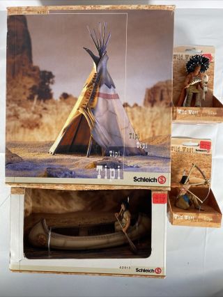 Rare Tipi - Tee Pee - Schleich Wild West - Native American 42011 Toy Set