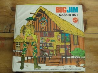 Vintage 1974 Mattel Big Jim Jungle Safari Hut Playset