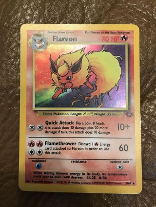Flareon - 3/64 - Holo Rare - 1999 - Jungle Set - Pokemon Card